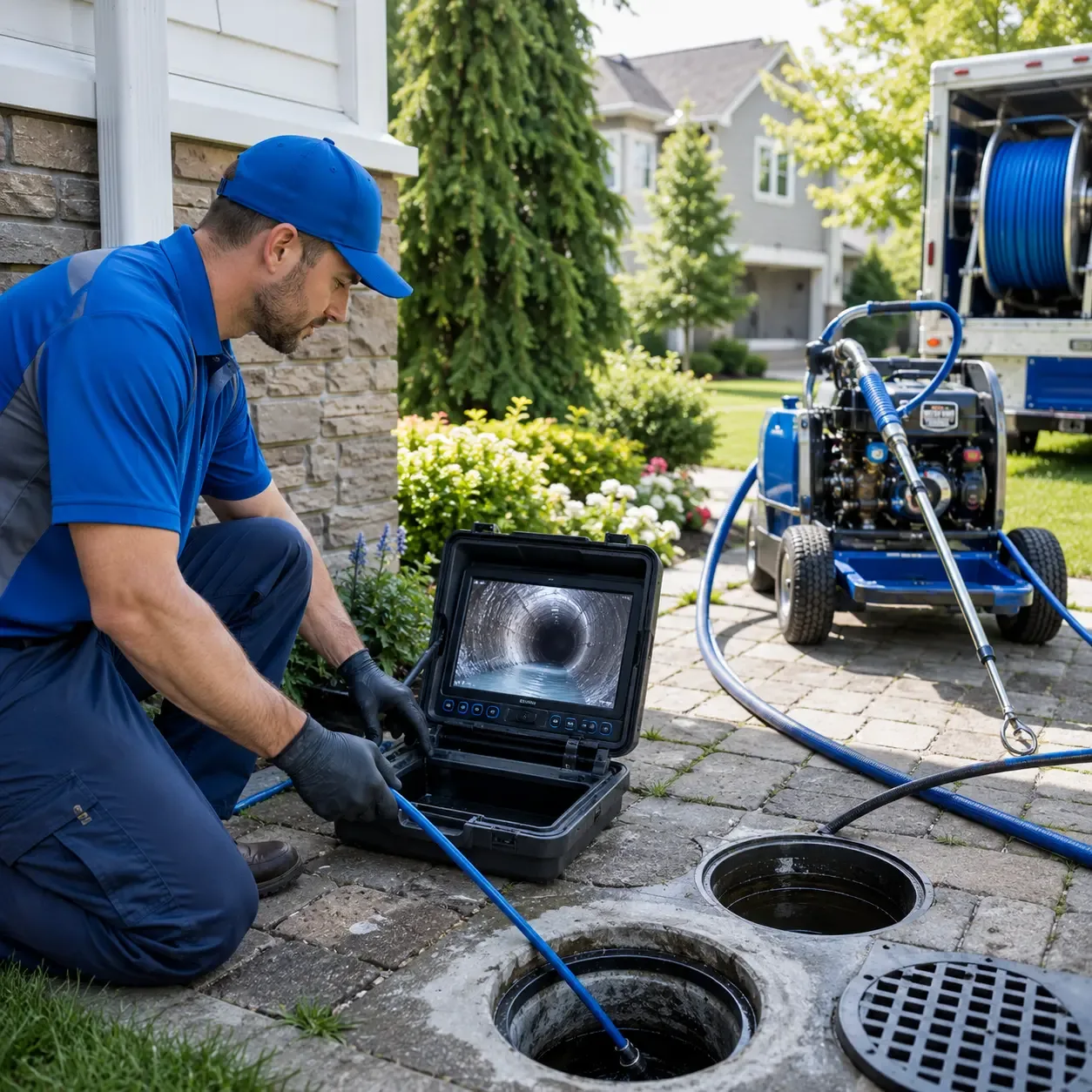 Outdoor drain cleaning professionals serving Central, IN